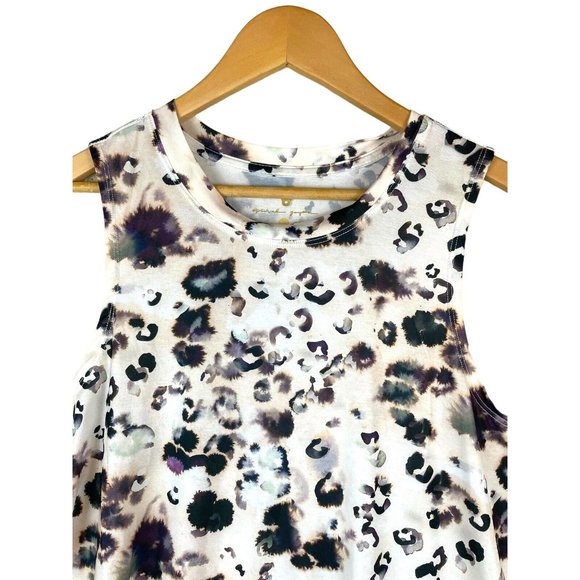 Spiritual Gangster Tank Top Women Size Medium White Abstract Print Lightweight - Picture 2 of 10